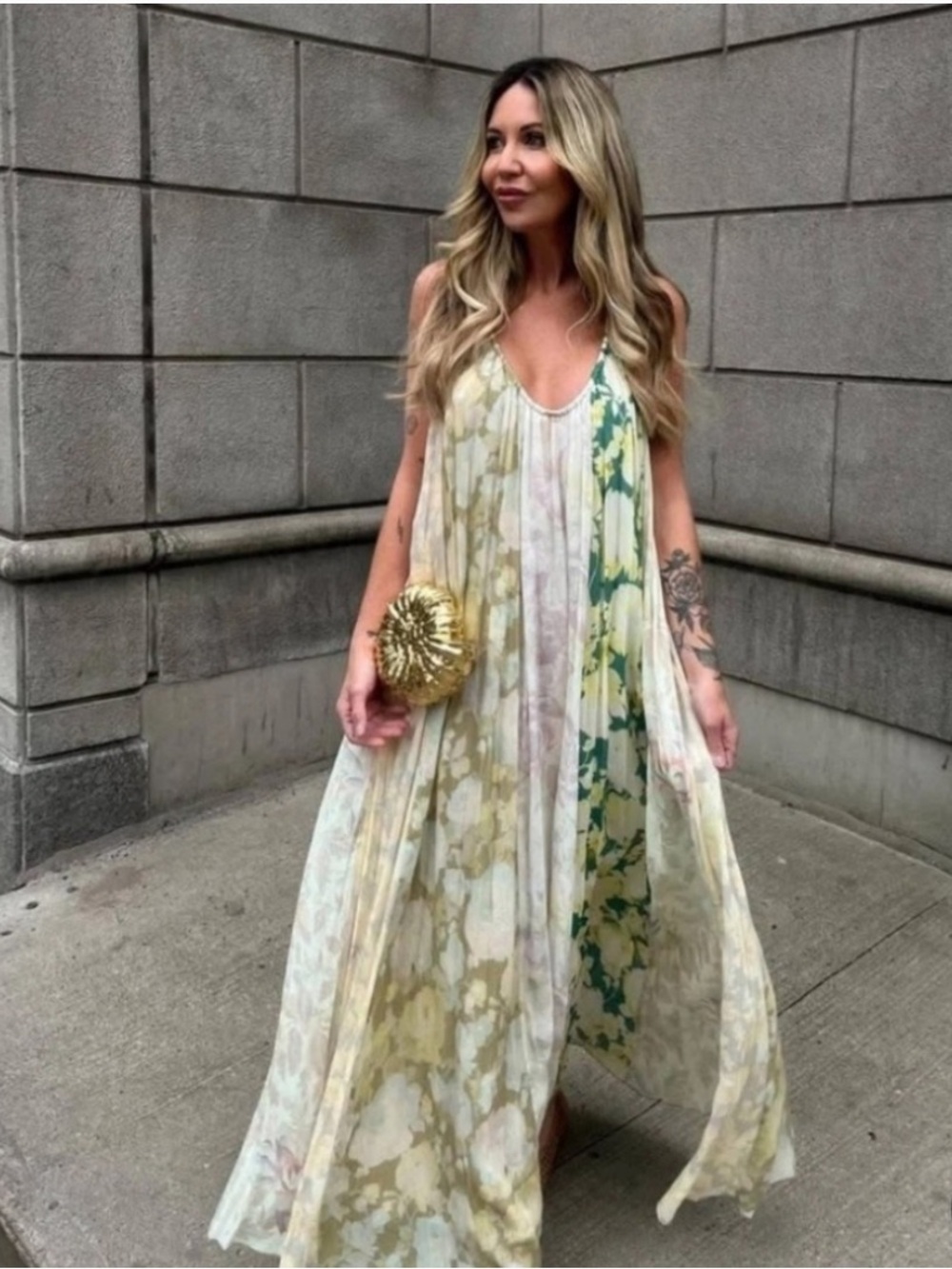 Zara NWT Patchwork Floral Print Maxi Dress 2826/127 Size S